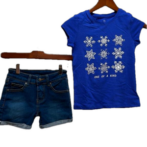 GAP kids & Pink Butterfly girls SET size 8 GUC blue colors